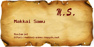 Makkai Samu névjegykártya